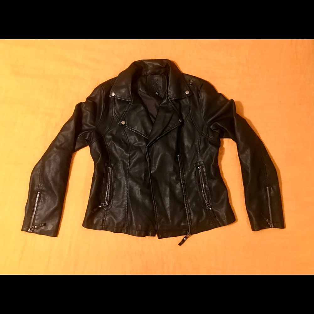 NWOT Faux Leather Jacket Sz L